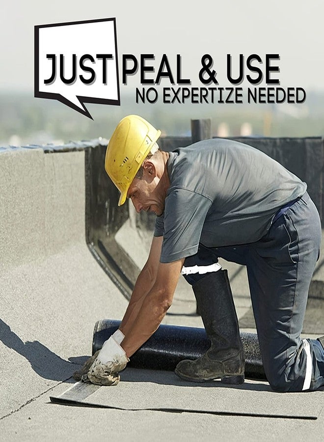 VBM شريط VBM المقاوم للماء لإصلاح تسربات الأنابيب، حل لتسربات مياه الأسقف، شريط من رقائق الألومنيوم، شريط لاصق مقاوم للماء، شريط مانع للتسرب من مطاط البوتيل لإصلاح الشقوق السطحية والأنابيب (10 سم × 5 م) - Image 3